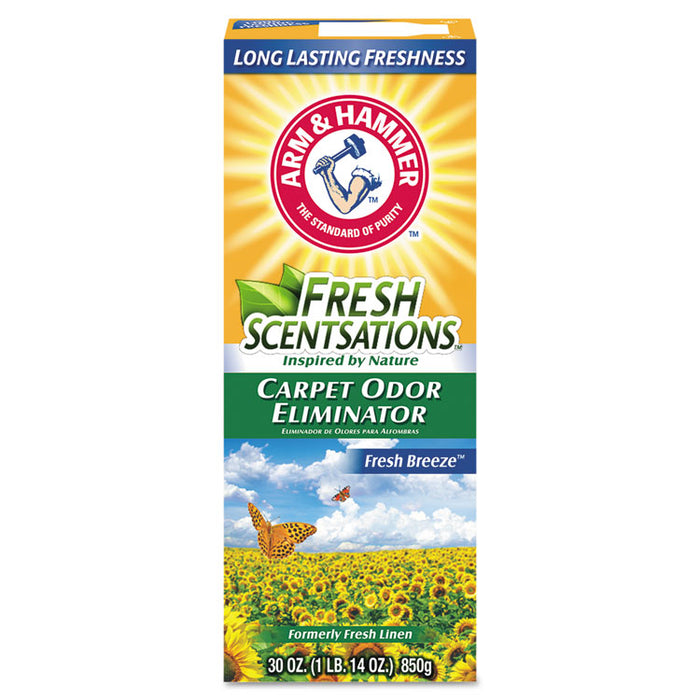 Fresh Scentsations Carpet Odor Eliminator, Fresh Breeze, 30 oz Box