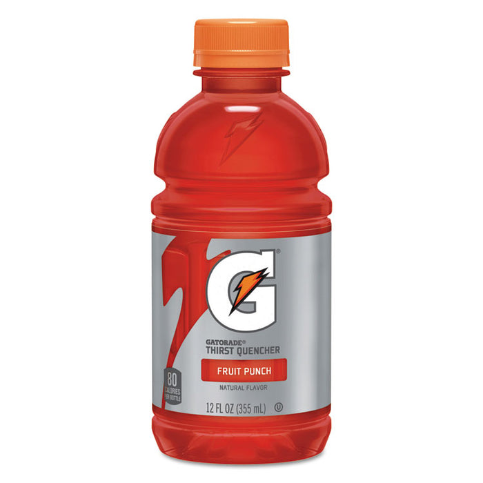 G-Series Perform 02 Thirst Quencher, Fruit Punch, 12 oz Bottle, 24/Carton