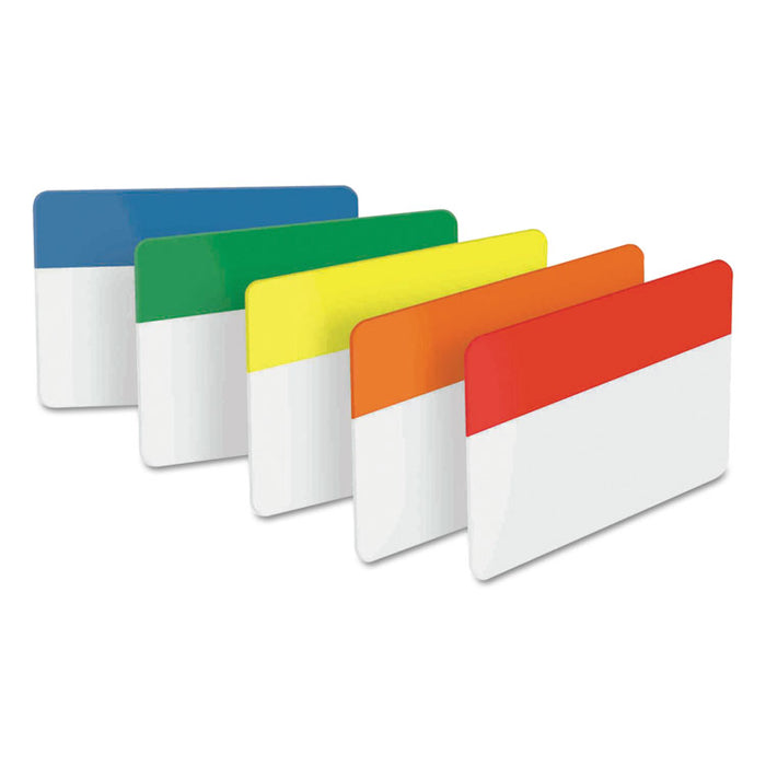 Solid Color Tabs, 1/5-Cut, Assorted Colors, 2" Wide, 30/Pack