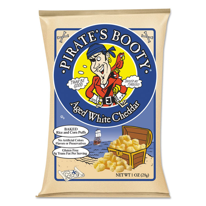 Puffs, Aged White Cheddar, 1 oz Bag, 24/Carton