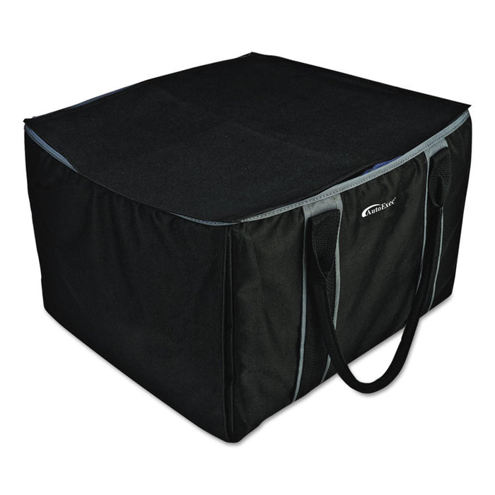 File Tote Bag, 600-Denier Nylon, 14 x 17 x 10-1/2, Gray/Black