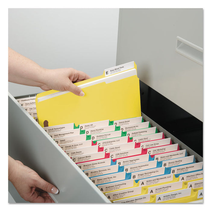 Top Tab Colored Fastener Folders, 2 Fasteners, Letter Size, Assorted Exterior, 50/Box