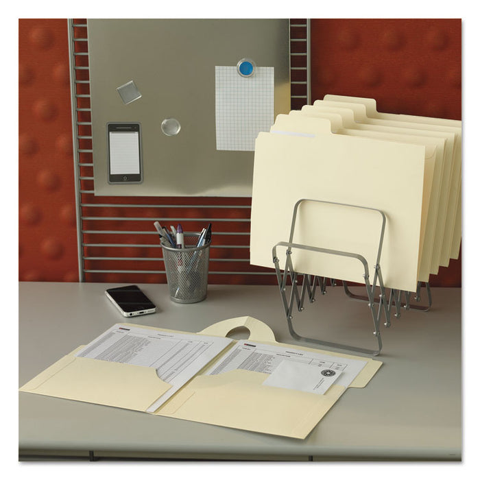 3-in-1 SuperTab Section Folders, 1/3-Cut Tabs, Left Position, Letter Size, Manila, 12/Pack