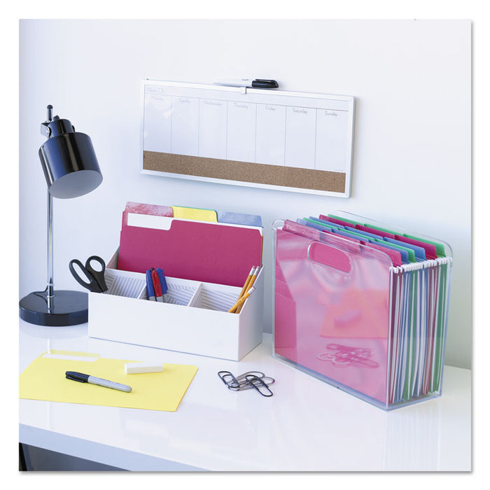 Erasable SuperTab File Folders, 1/3-Cut Tabs: Assorted, Letter Size, 0.75" Expansion, Assorted Colors, 24/Pack