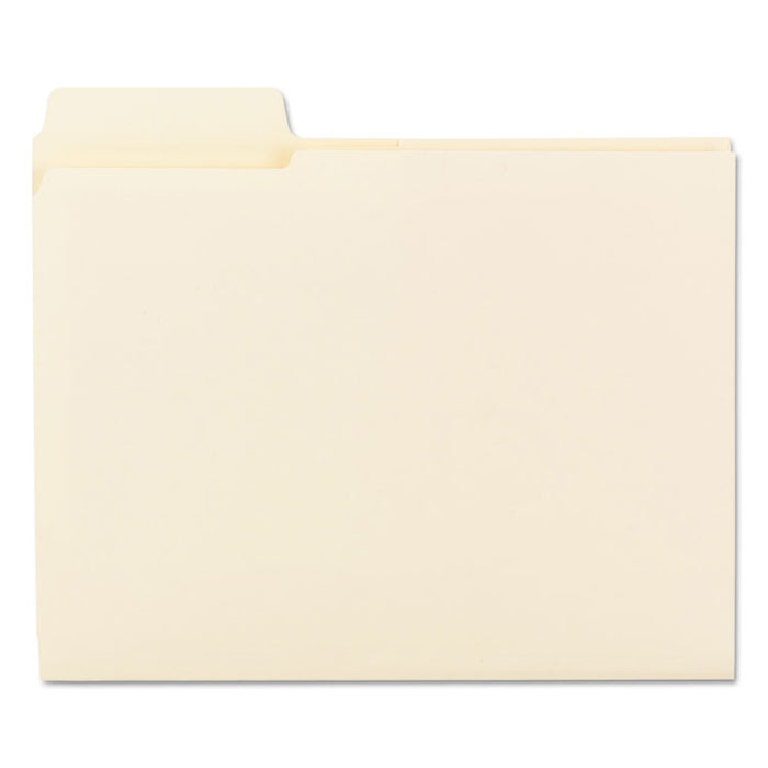 3-in-1 SuperTab Section Folders, 1/3-Cut Tabs, Left Position, Letter Size, Manila, 12/Pack