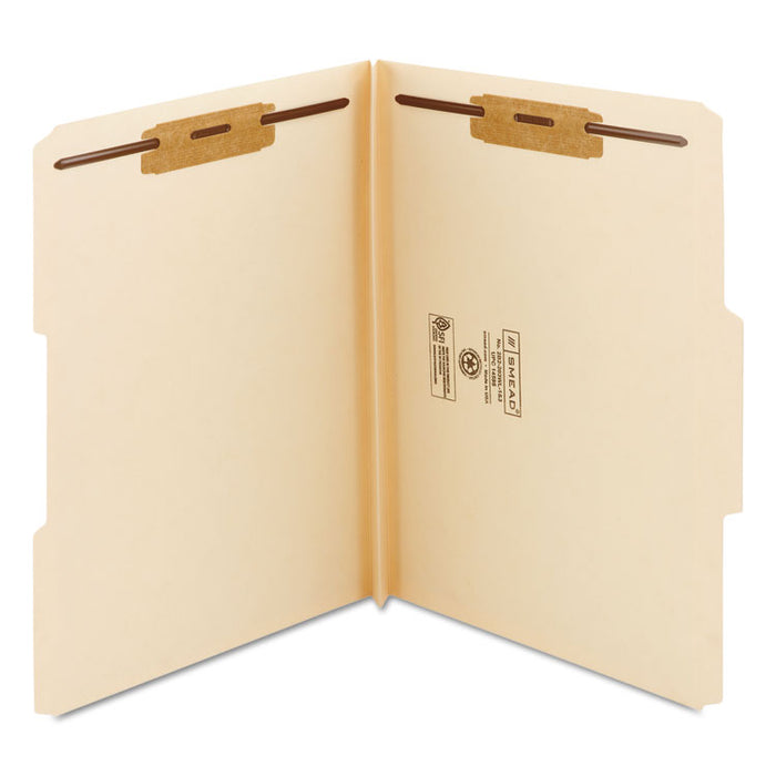 Top Tab Manila Expansion Fastener Folders, 1.5" Expansion, 2 Fasteners, Letter Size, Manila Exterior, 50/Box