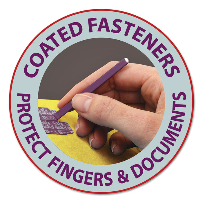 Colored Pressboard Fastener Folders with SafeSHIELD Coated Fasteners, 2 Fasteners, Letter Size, Yellow Exterior, 25/Box