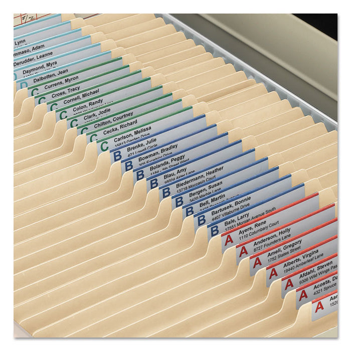 Top Tab Fastener Folders, Guide-Height 2/5-Cut Tabs: Right of Center, 2 Fasteners, Letter Size, 11-pt Manila Exterior, 50/Box