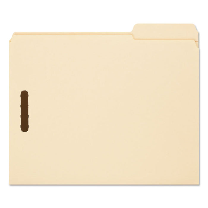Top Tab 2-Fastener Folders, 1/3-Cut Tabs, Right Position, Letter Size, 11 pt. Manila, 50/Box