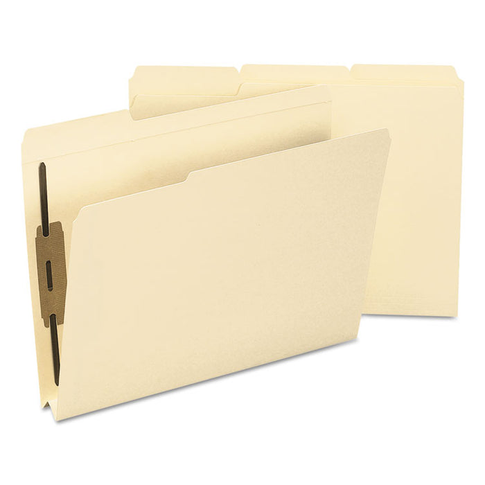 Top Tab Manila Expansion Fastener Folders, 1.5" Expansion, 2 Fasteners, Letter Size, Manila Exterior, 50/Box