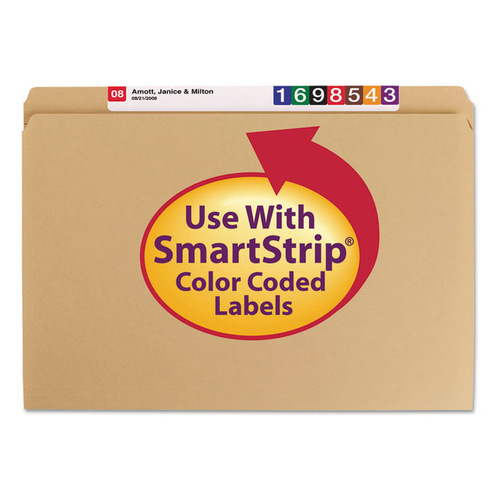 Heavyweight Kraft File Folder, Straight Tabs, Legal Size, 0.75" Expansion, 11-pt Kraft, Brown, 100/Box