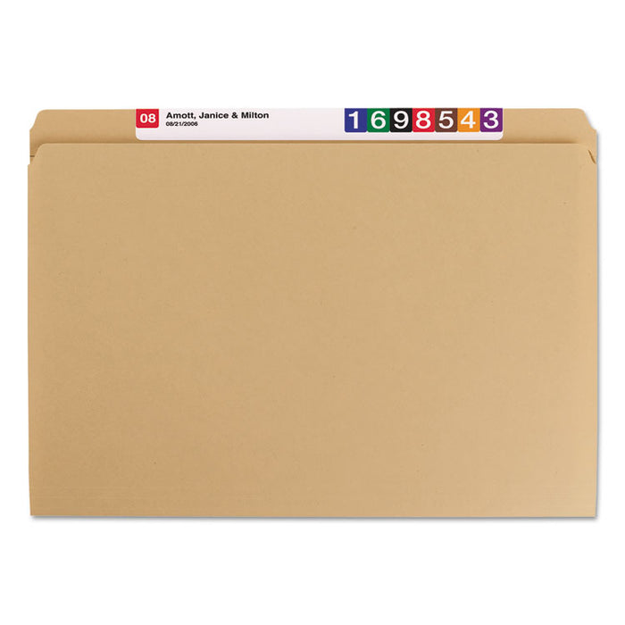 Heavyweight Kraft File Folder, Straight Tabs, Legal Size, 0.75" Expansion, 11-pt Kraft, Brown, 100/Box