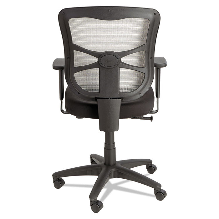 Alera Elusion Series Mesh Mid-Back Swivel/Tilt Chair, Supports 275lb, 17.9" to 21.8" Seat, Black Seat, White Back, Black Base