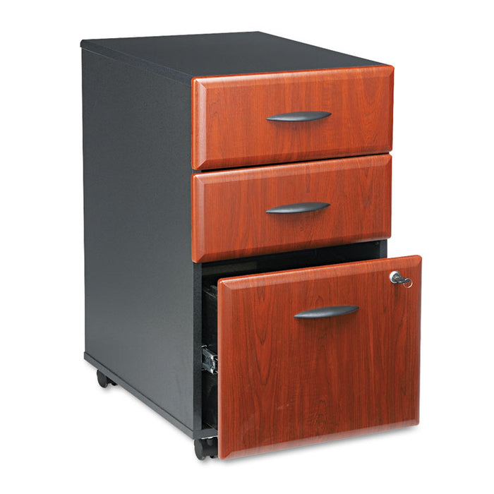 Mobile Box/Box/File Pedestal (Assembled) Series A, Hansen Cherry/Galaxy
