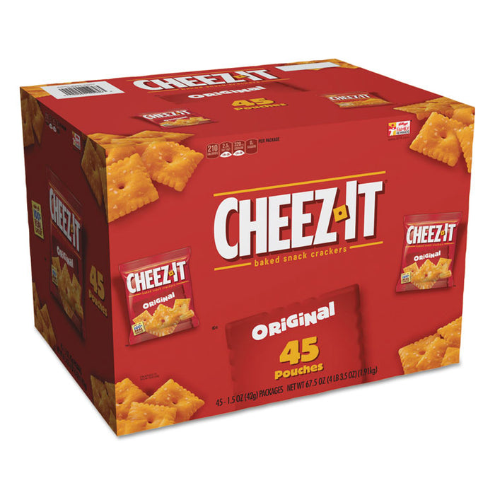 Cheez-it Crackers, Original, 1.5 oz Pack, 45 Packs/Carton