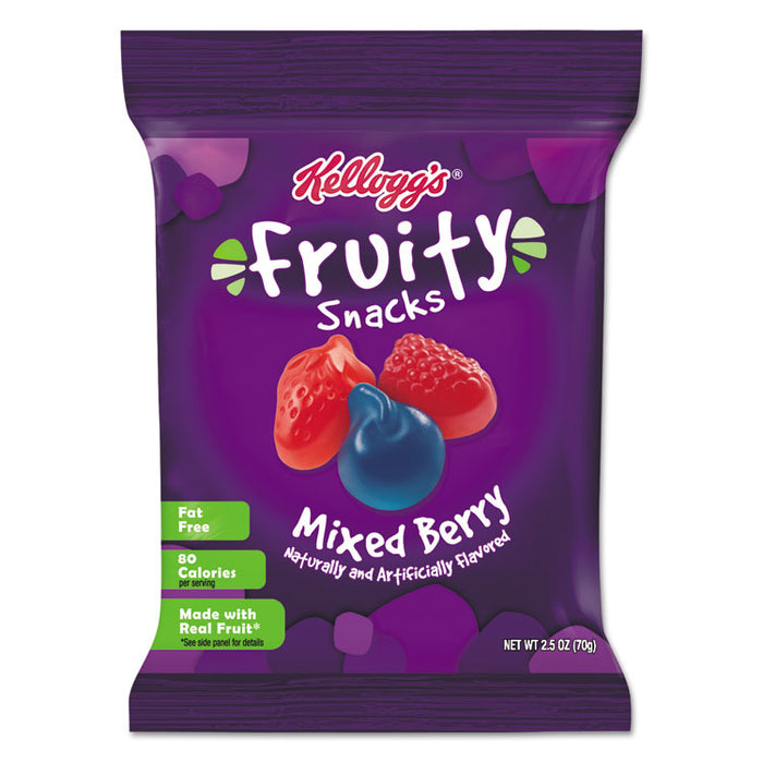Fruity Snacks, Mixed Berry, 2.5 oz Bag, 48/Carton