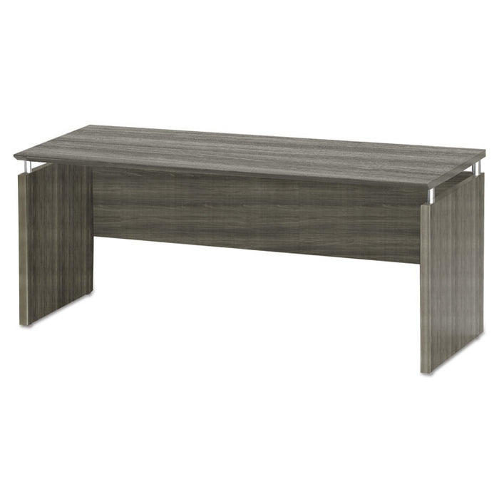 Medina Series Laminate Credenza, 72w x 20d x 29.5h, Gray Steel