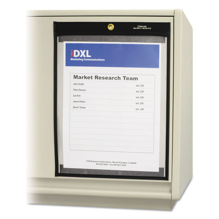 Magnetic Stitched Shop Ticket Holders, Clear, 75", 9 x 12, 25/Box