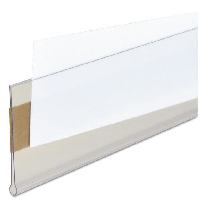 Self-Adhesive Label Holders, Top Load, 1 x 6, Clear, 50/Pack