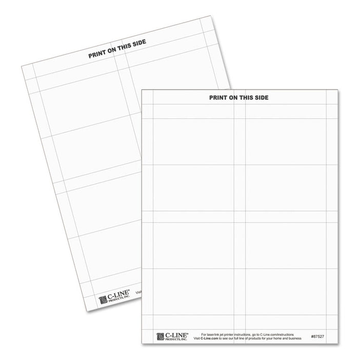 Scored Tent Cards, White Cardstock, 2 x 3.5, 4/Sheet, 40 Sheets/Box