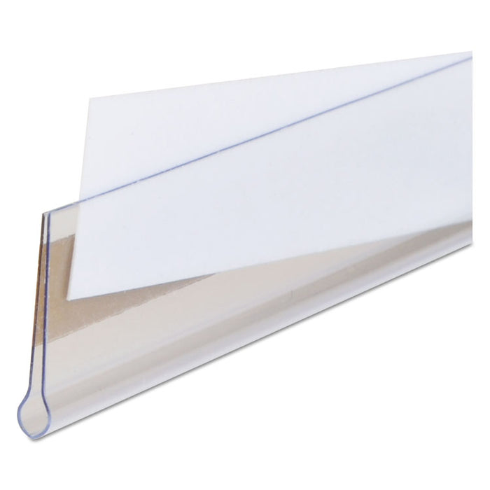 Self-Adhesive Label Holders, Top Load, 1/2 x 3, Clear, 50/Pack