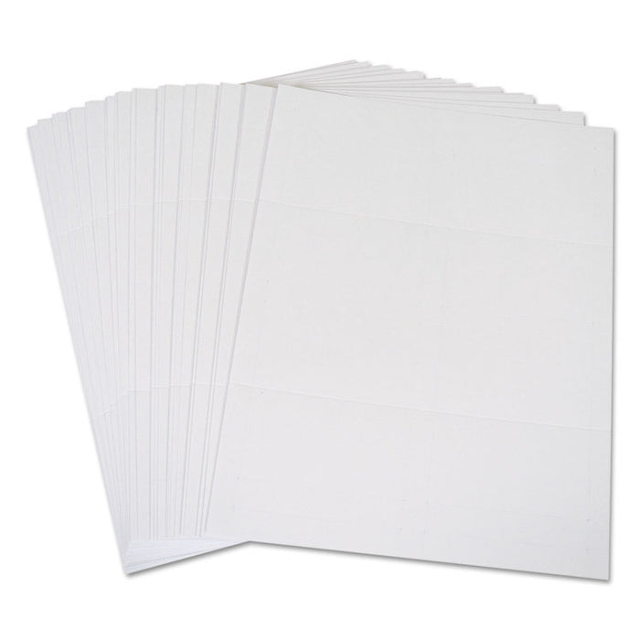 Scored Tent Cards, White Cardstock, 2 x 3.5, 4/Sheet, 40 Sheets/Box
