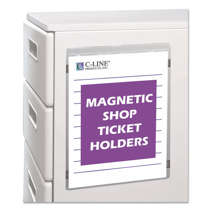 Magnetic Shop Ticket Holders, Super Heavyweight, 15 Sheets, 8.5 x 11, 15/Box
