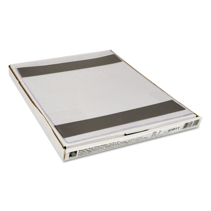 Magnetic Shop Ticket Holders, Super Heavyweight, 15 Sheets, 8.5 x 11, 15/Box