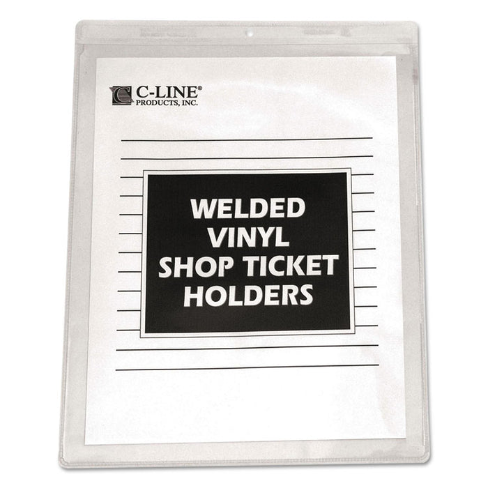 Clear Vinyl Shop Ticket Holders, Both Sides Clear, 15 Sheets, 8.5 x 11, 50/Box