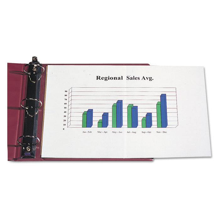 Panoramic Fold-Out Poly Sheet Protectors, Center Loading, Clear, 17 x 11, 25/Box