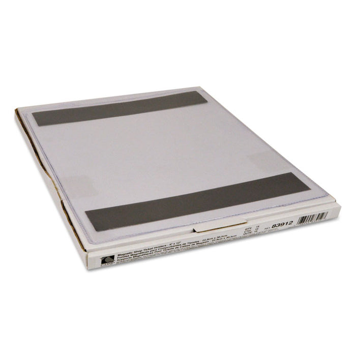 Magnetic Shop Ticket Holders, Super Heavyweight, 50 Sheets, 9 x 12, 15/Box