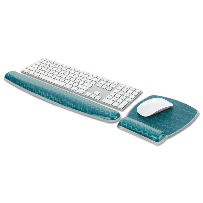 Fun Design Clear Gel Keyboard Wrist Rest, 2 3/4" x 18", Chevron Design