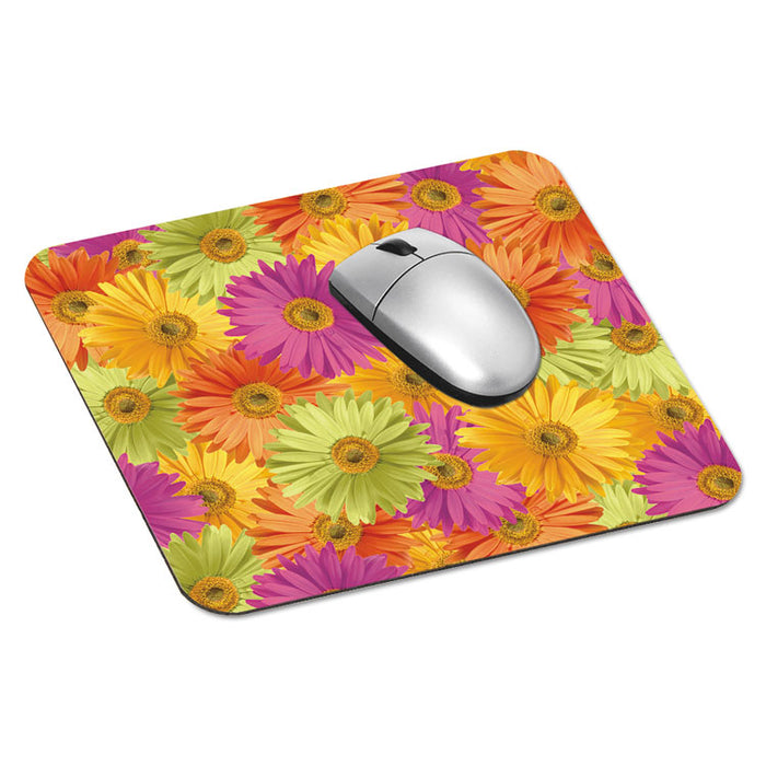 Mouse Pad with Precise Mousing Surface, 9" x 8" x 1/8", Daisy Design