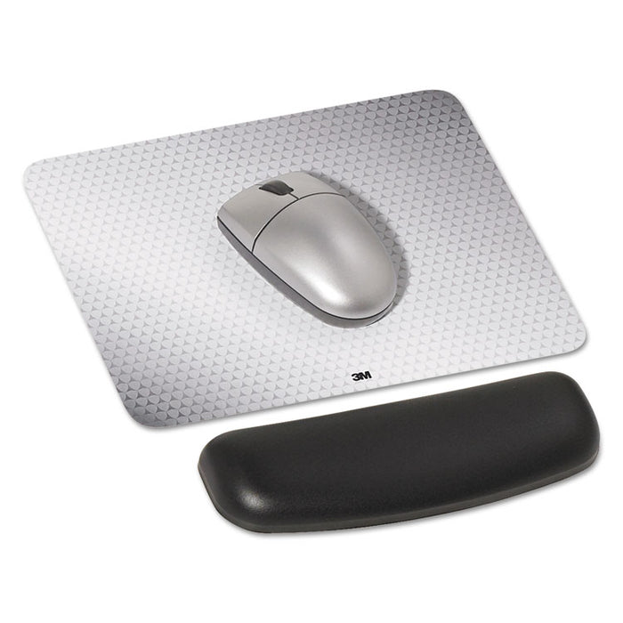 Antimicrobial Gel Small Mouse Pad with Wrist Rest, 7 x 2.37, Black