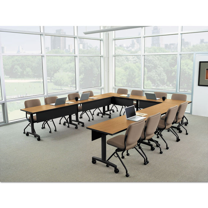 Perpetual Series Folding Nesting Chair, Morel Seat/Morel Back, Black Base