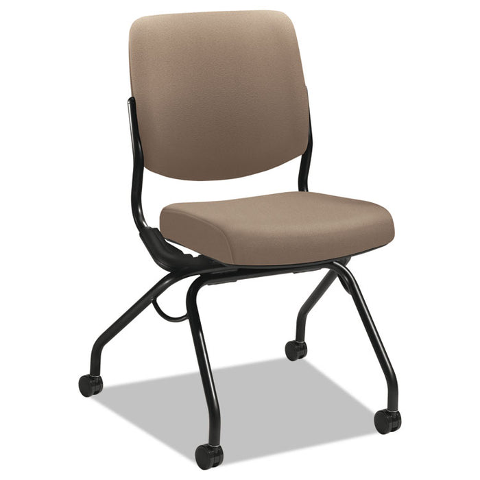 Perpetual Series Folding Nesting Chair, Morel Seat/Morel Back, Black Base