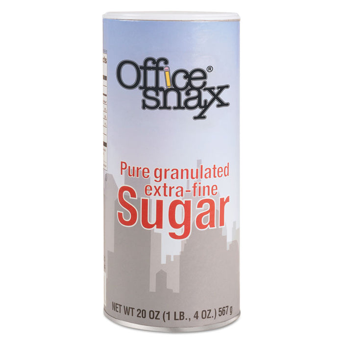 Reclosable Canister of Sugar, 20 oz, 3/Pack
