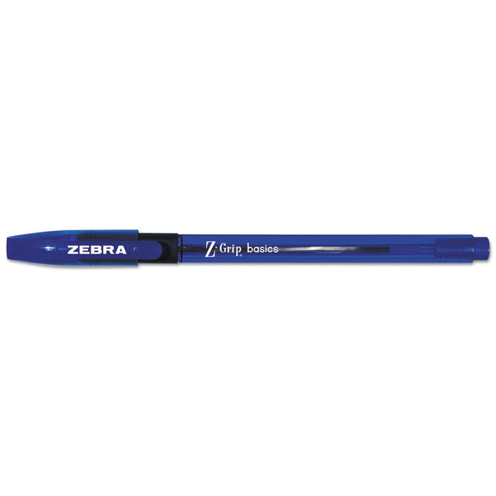 Z-Grip Basics LV Stick Ballpoint Pen, Medium 1mm, Blue Ink/Barrel, Dozen