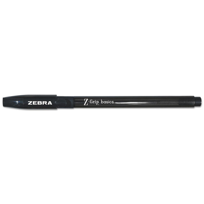 Z-Grip Basics LV Stick Ballpoint Pen, Medium 1mm, Black Ink/Barrel, 30/Pack