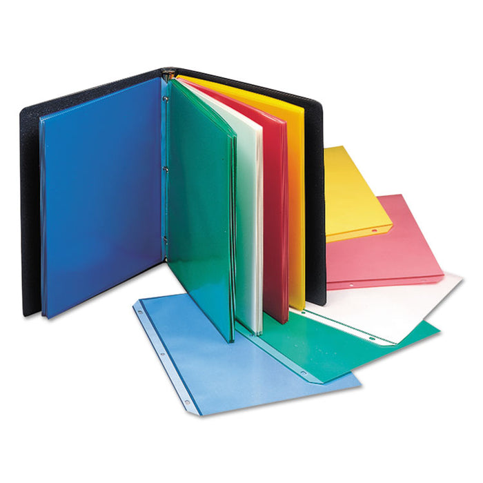Colored Polypropylene Sheet Protectors, Assorted Colors, 2", 11 x 8 1/2, 50/BX