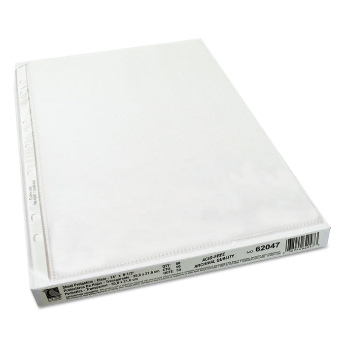 Heavyweight Poly Sheet Protectors, Clear, 2", 14 x 8.5, 50/Box