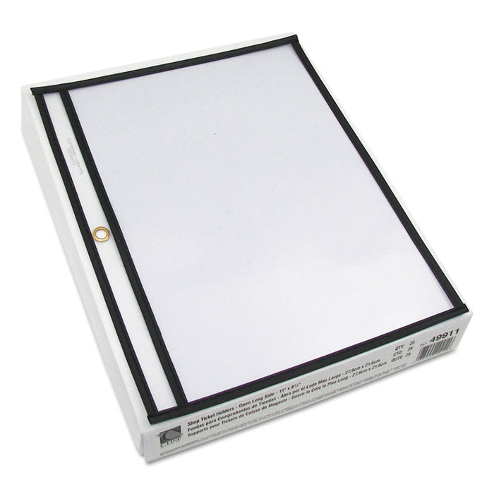 Shop Ticket Holders, Stitched, Sides Clear, 50 Sheets, 11 x 8 1/2, 25/Box