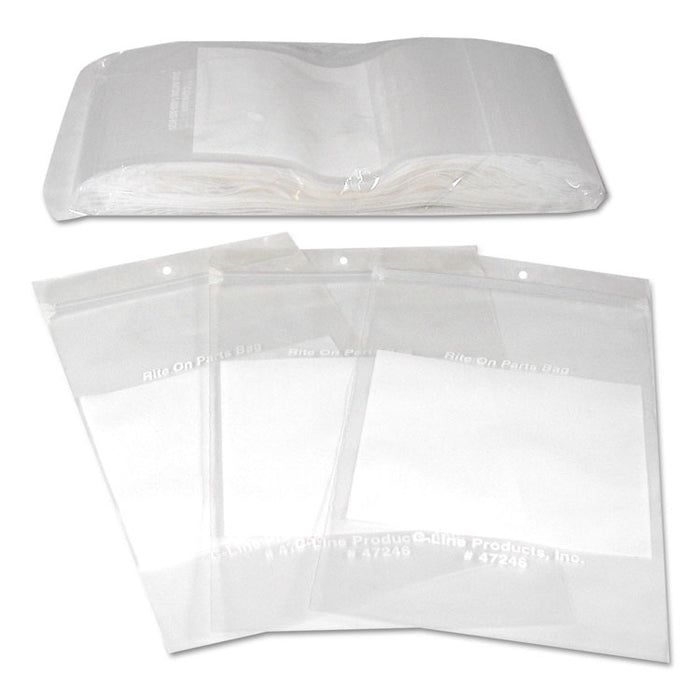Write-On Poly Bags, 2 mil, 4" x 6", Clear, 1,000/Carton