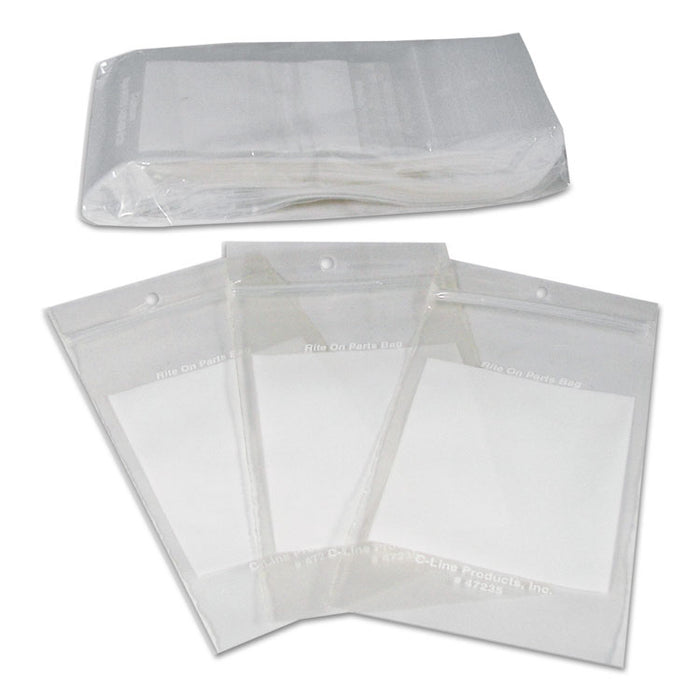 Write-On Poly Bags, 2 mil, 3" x 5", Clear, 1,000/Carton