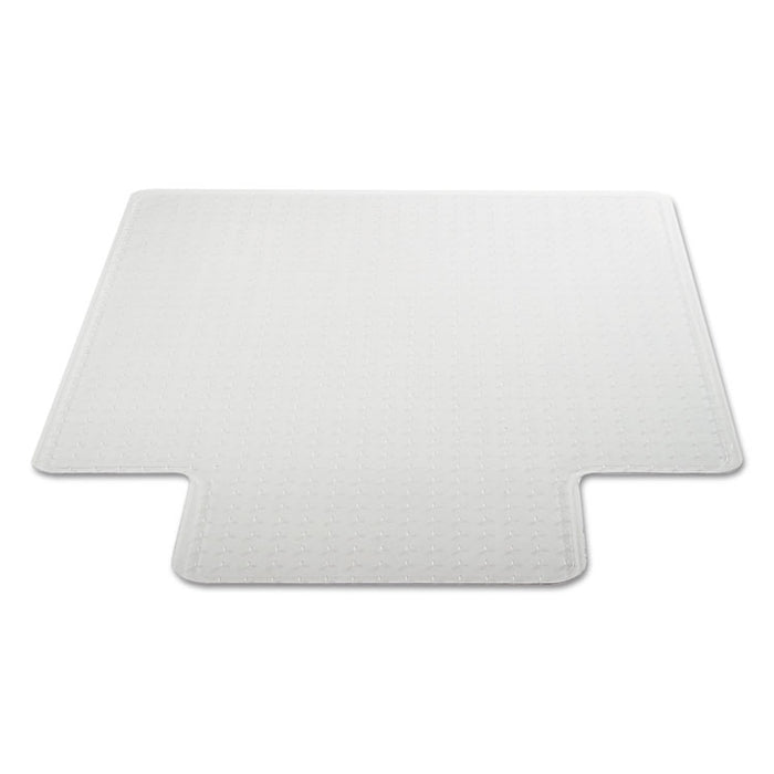Moderate Use Studded Chair Mat for Low Pile Carpet, 45 x 53, Wide Lipped, Clear