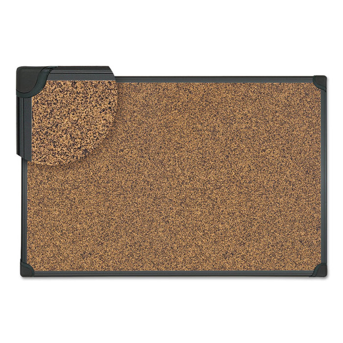 Tech Cork Board, 48 x 36, Cork, Black Frame