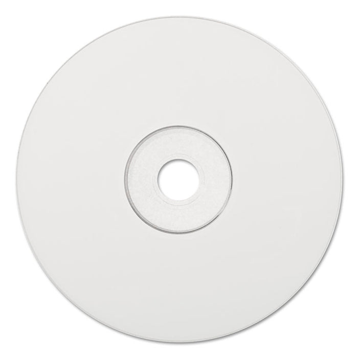 CD-R Printable Recordable Disc, 700 MB, 52x, Spindle, White, 100/Pack