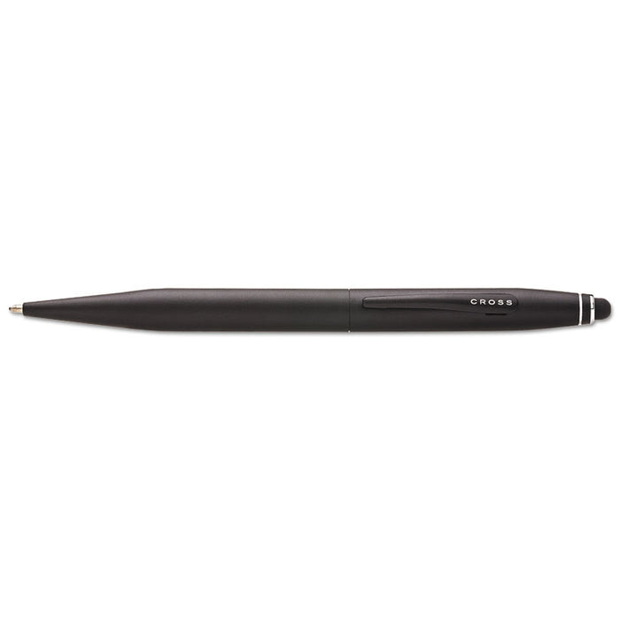 Tech 2 Ballpoint Pen/Stylus, Retractable, Medium 0.7 mm, Black Ink, Black Barrel