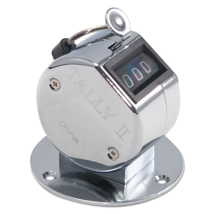 Tally II Desk Model Tally Counter, Registers 0-9999, Chrome