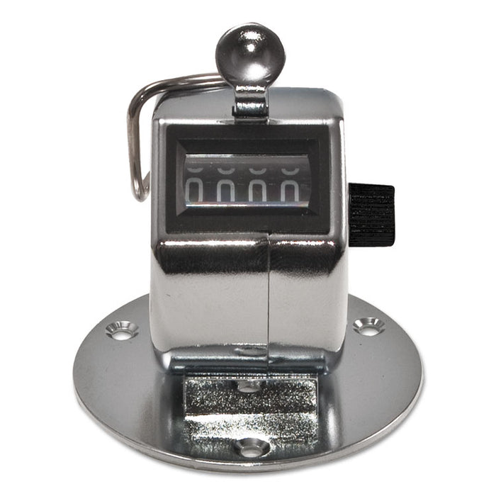 Tally II Desk Model Tally Counter, Registers 0-9999, Chrome